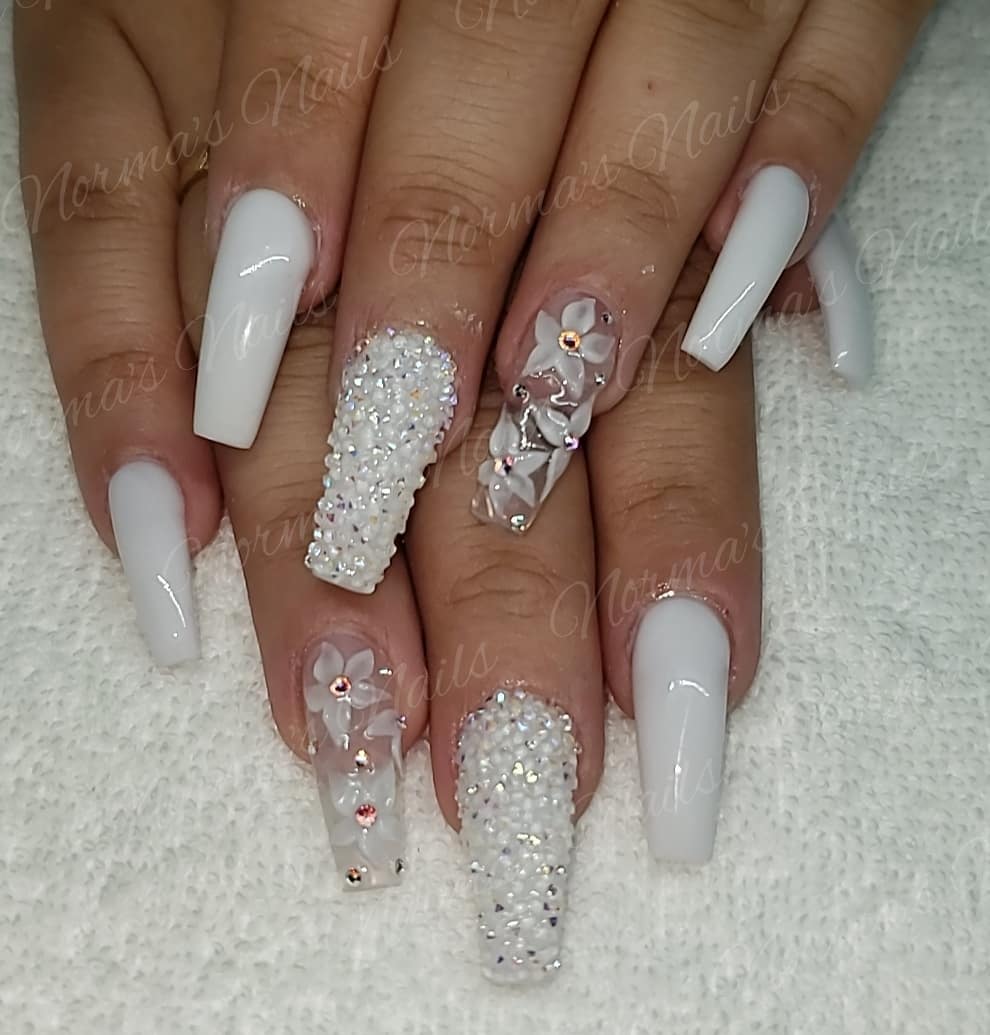 15 white nail styles design for you in winter you must try