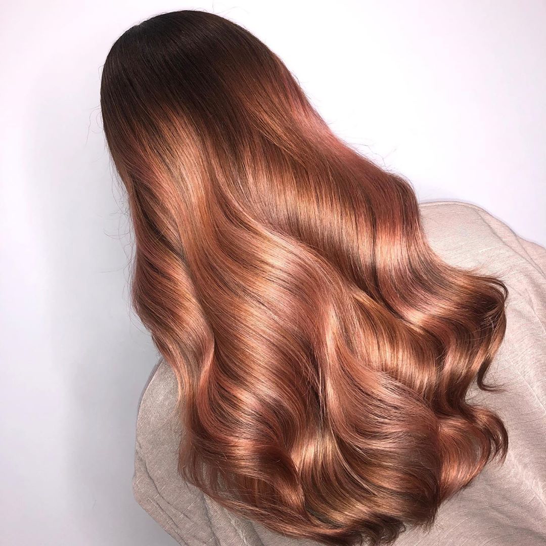 20 trendy long ombre rose gold color hair you can try in autumn and winter