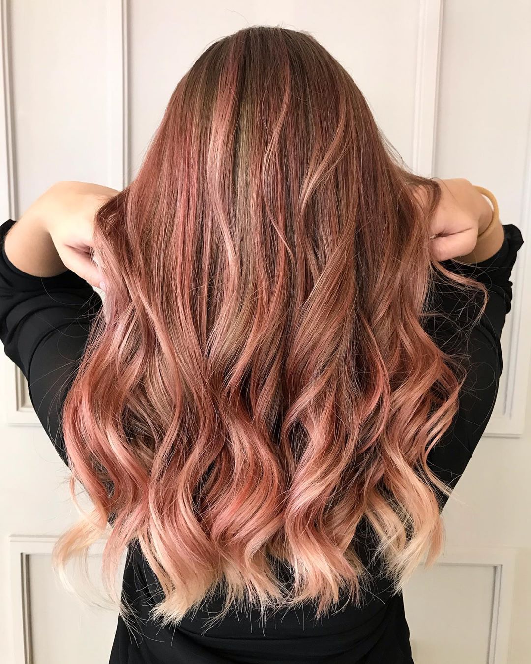 20 trendy long ombre rose gold color hair you can try in autumn and winter