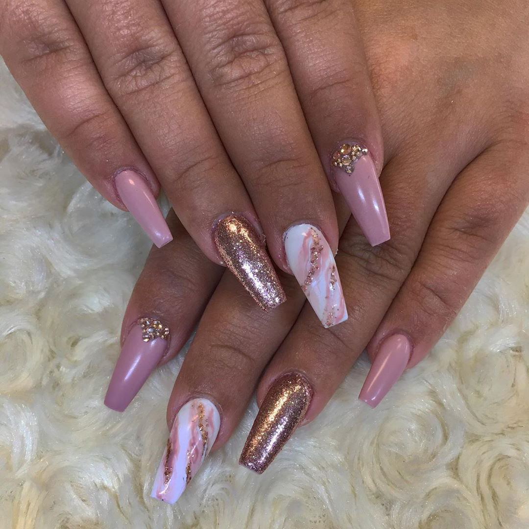 20 rose gold nails styles must inspire you