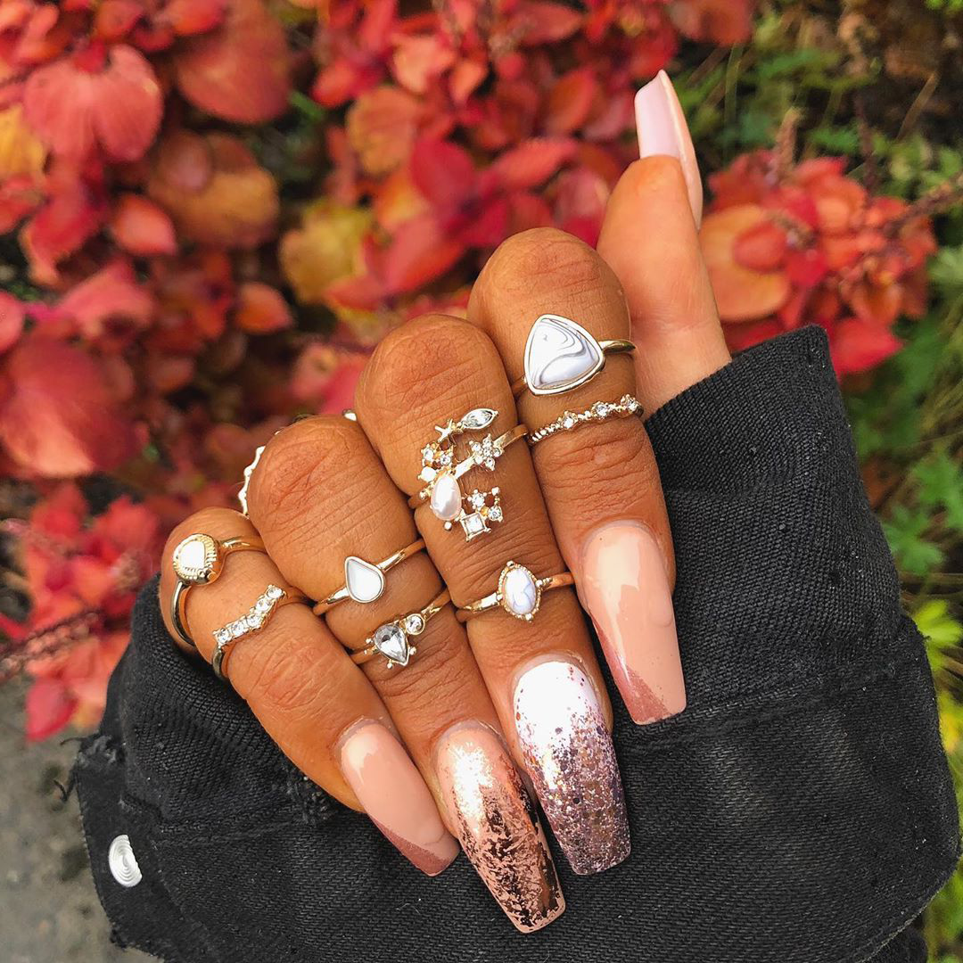 20 rose gold nails styles must inspire you